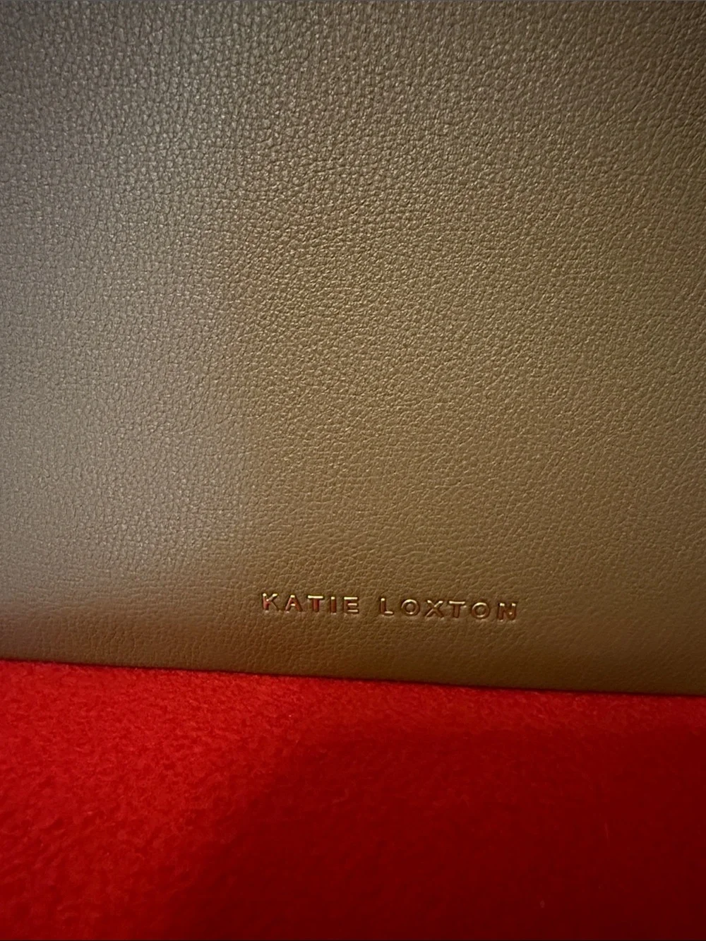 Katie Loxton Clutch Pouch Mocha Vegan Leather